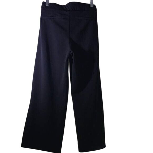 BBJ Los Angeles Black High-Waisted Tie-Front Wide-Leg Pants S - Picture 9 of 13